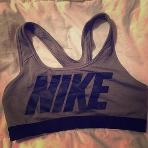 Nike grey women’s athletic sports bra